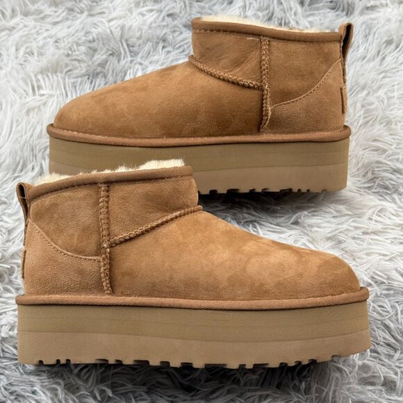 UGG Shoes - UGG Tan Platform Snow Boots